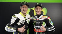 Jonathan Rea and Clement Desalle - Kawasaki Ninja ZX-10R - Kawasaki KX450F - Motorland Aragon