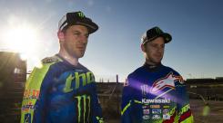 Jonathan Rea and Clement Desalle - Kawasaki Ninja ZX-10R - Kawasaki KX450F - Motorland Aragon