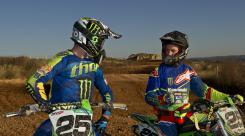 Jonathan Rea and Clement Desalle - Kawasaki Ninja ZX-10R - Kawasaki KX450F - Motorland Aragon