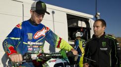 Jonathan Rea and Clement Desalle - Kawasaki Ninja ZX-10R - Kawasaki KX450F - Motorland Aragon